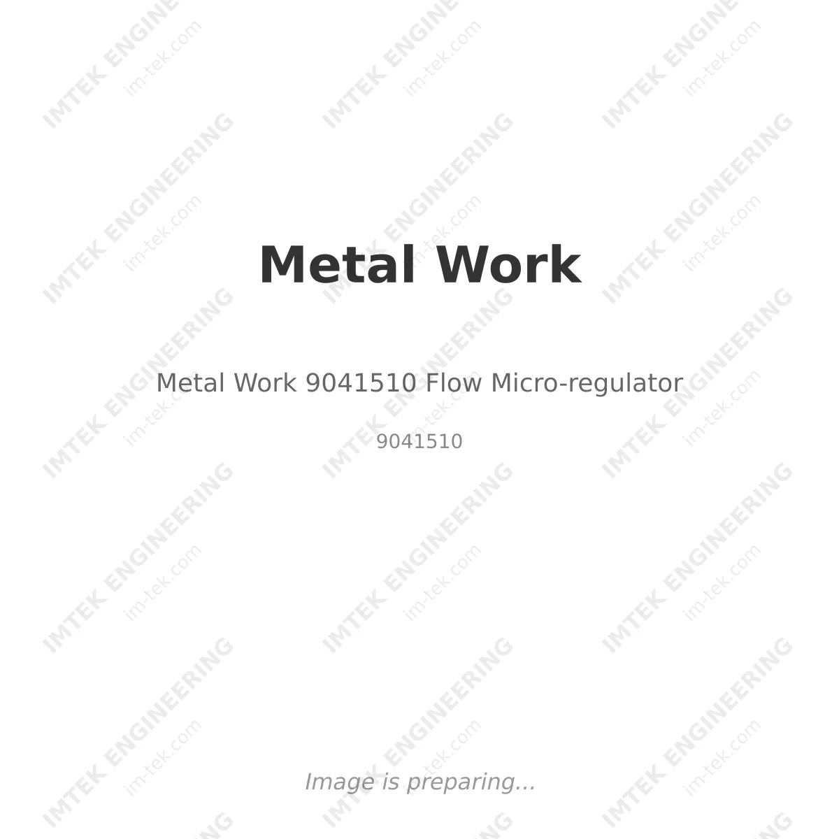 Metal Work Metal Work 9041510 Flow Micro-regulator - 9041510