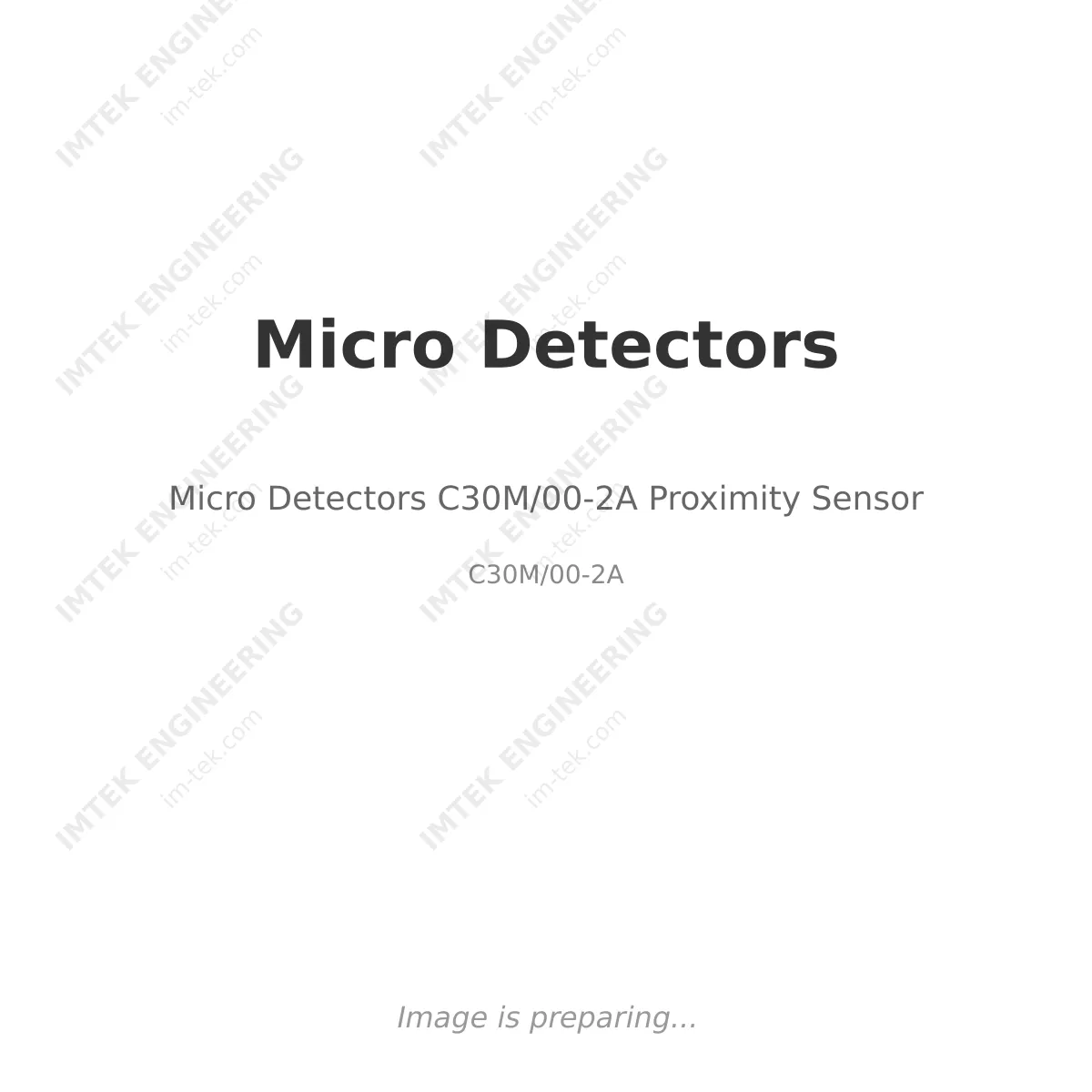 Micro Detectors Micro Detectors C30M/00-2A Proximity Sensor - C30M/00-2A