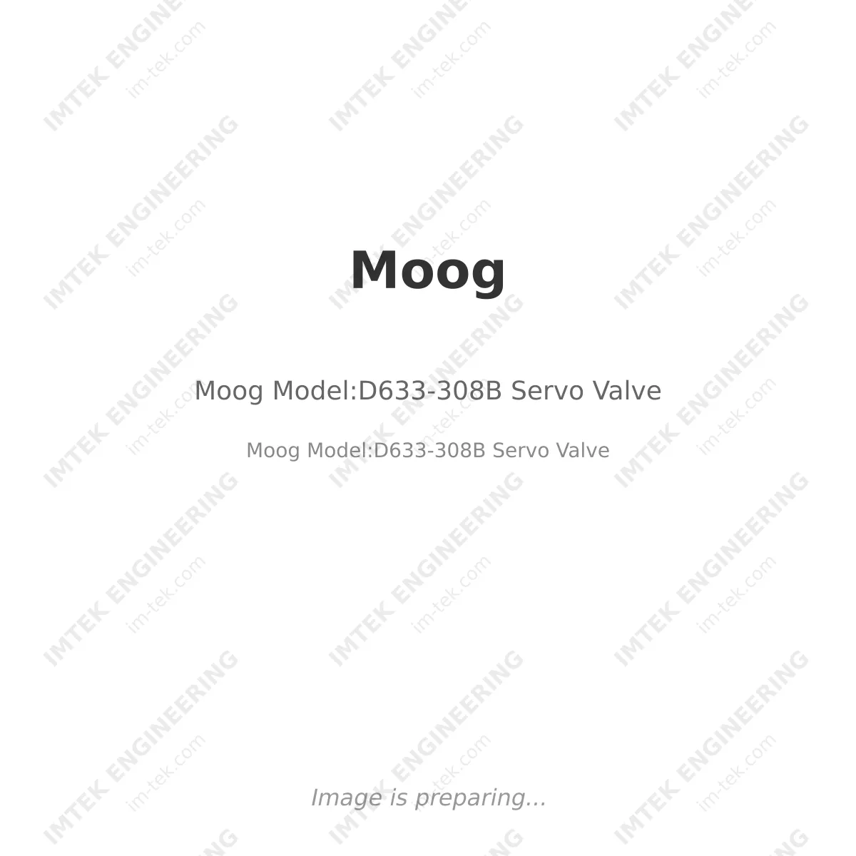 Moog Moog Model:D633-308B Servo Valve - Moog Model:D633-308B Servo Valve