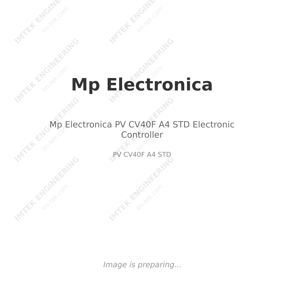 Mp Electronica Mp Electronica PV CV40F A4 STD Electronic Controller - PV CV40F A4 STD