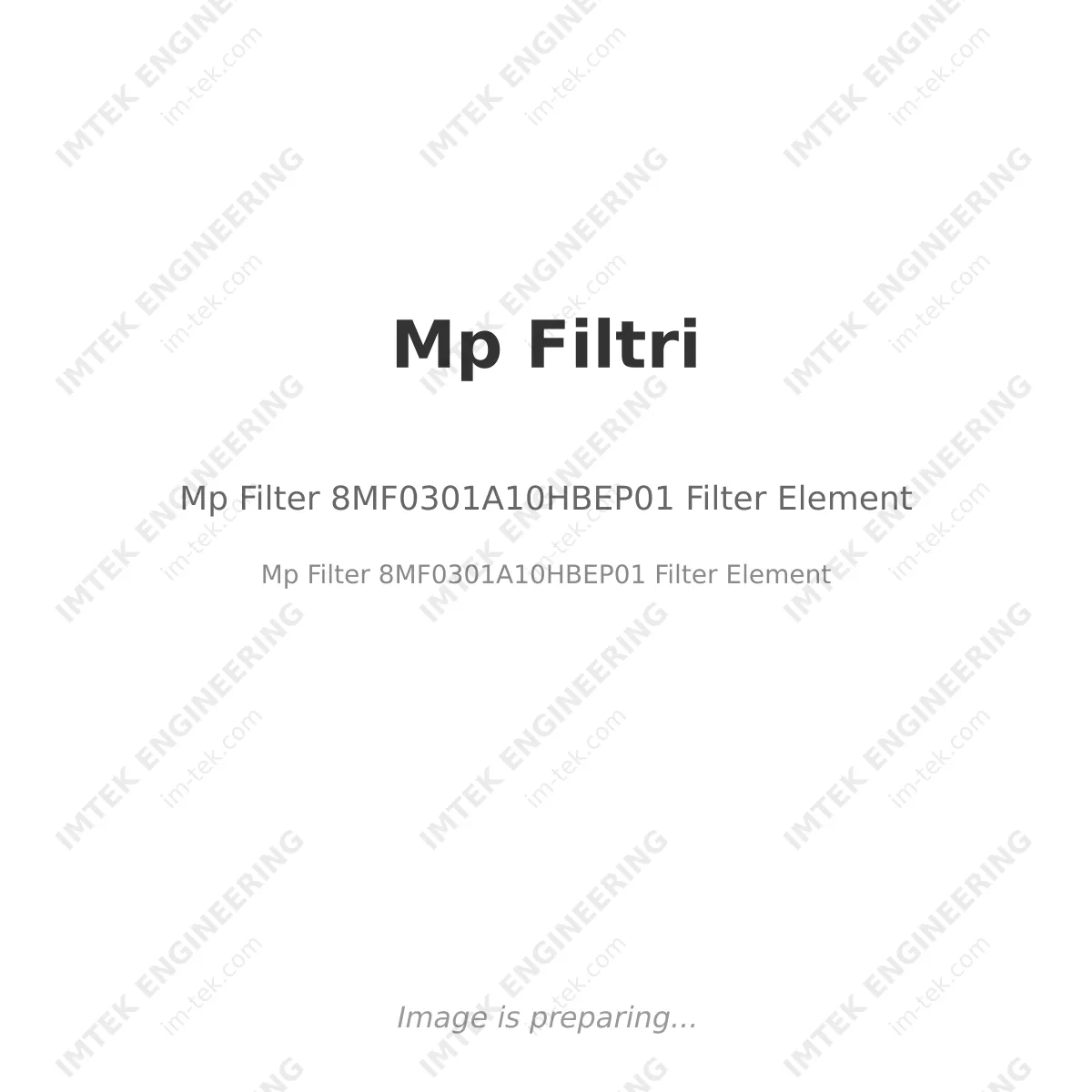 Mp Filtri Mp Filter 8MF0301A10HBEP01 Filter Element - Mp Filter 8MF0301A10HBEP01 Filter Element
