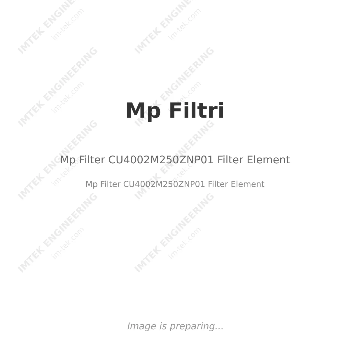 Mp Filtri Mp Filter CU4002M250ZNP01 Filter Element - Mp Filter CU4002M250ZNP01 Filter Element