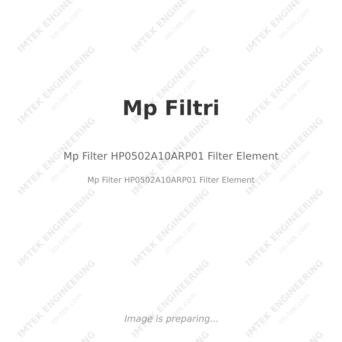 Mp Filtri Mp Filter HP0502A10ARP01 Filter Element - Mp Filter HP0502A10ARP01 Filter Element