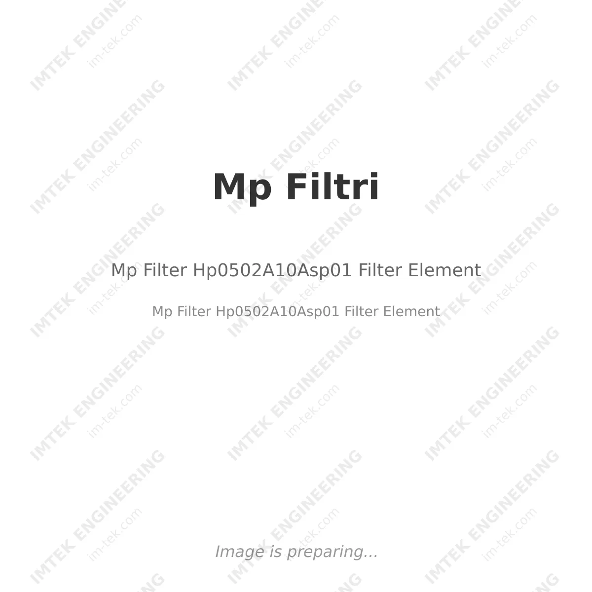Mp Filtri Mp Filter Hp0502A10Asp01 Filter Element - Mp Filter Hp0502A10Asp01 Filter Element