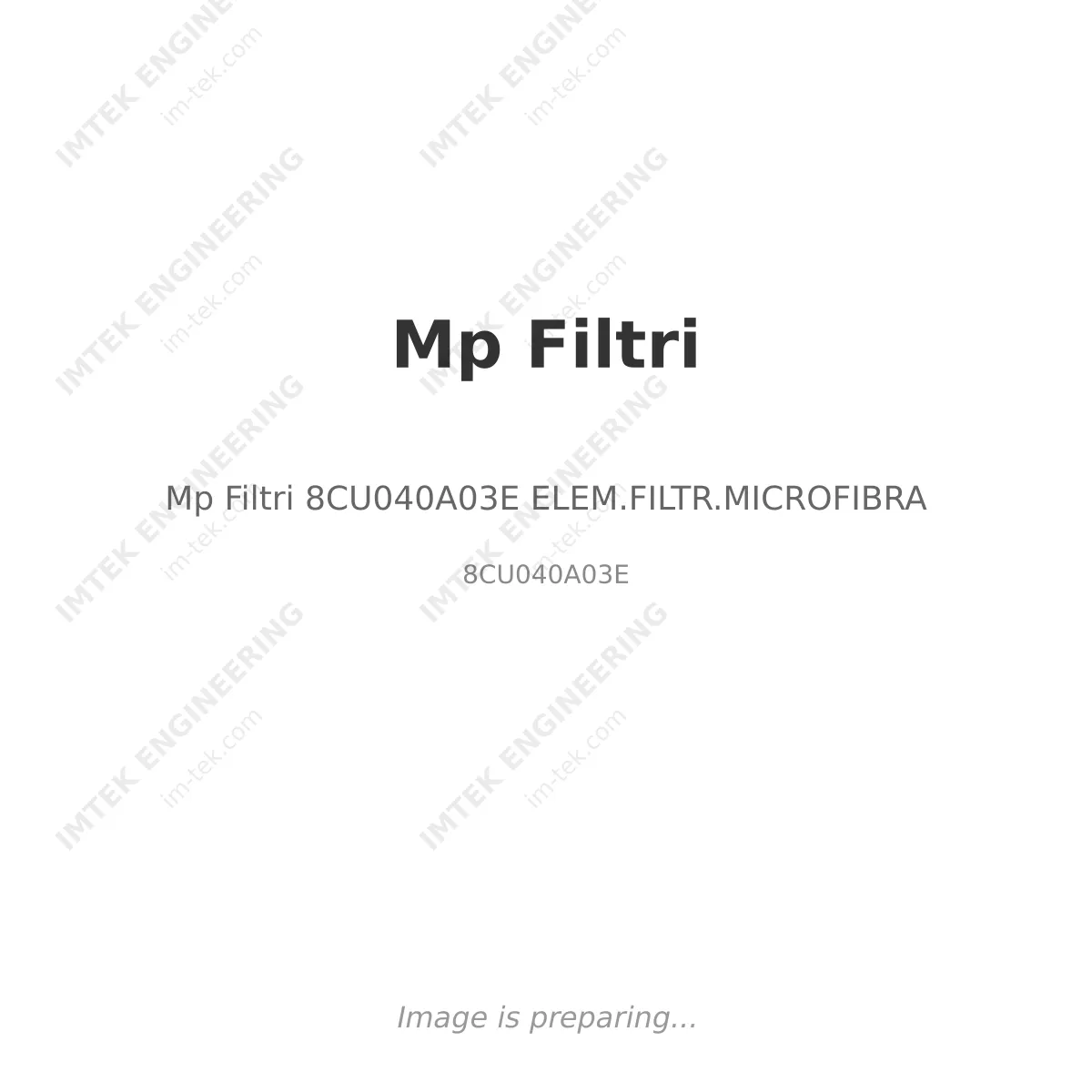 Mp Filtri Mp Filtri 8CU040A03E ELEM.FILTR.MICROFIBRA - 8CU040A03E
