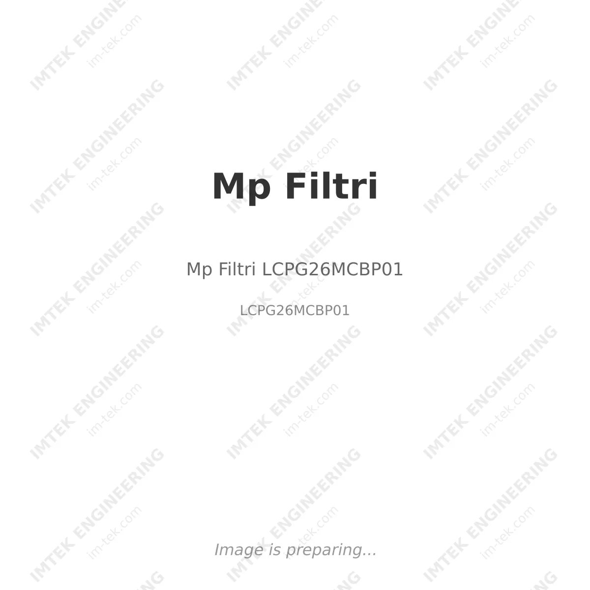 Mp Filtri Mp Filtri LCPG26MCBP01 - LCPG26MCBP01