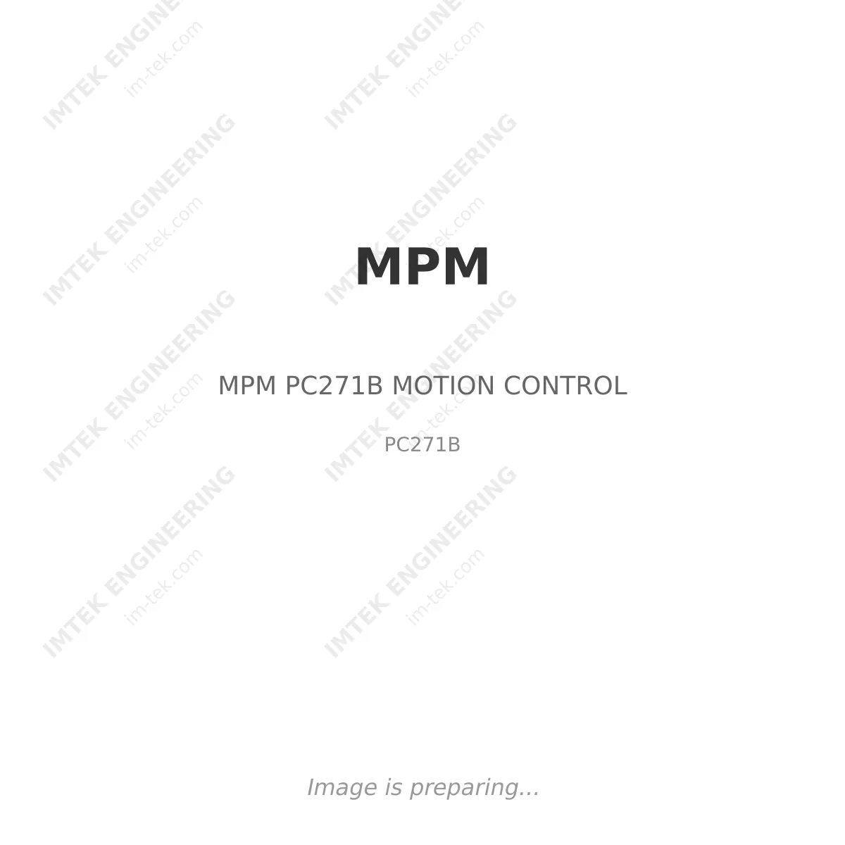 MPM MPM PC271B MOTION CONTROL - PC271B