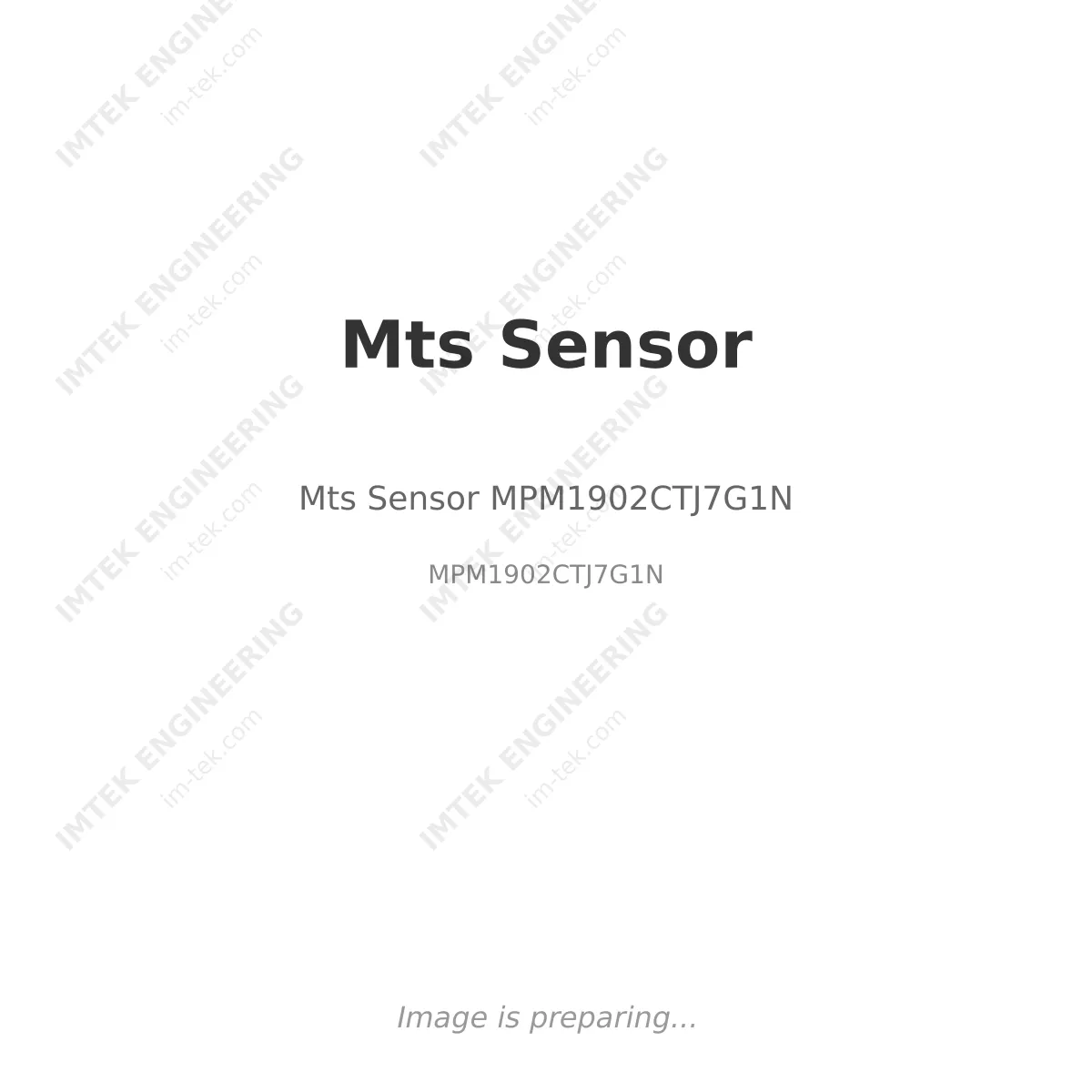 Mts Sensor Mts Sensor MPM1902CTJ7G1N - MPM1902CTJ7G1N