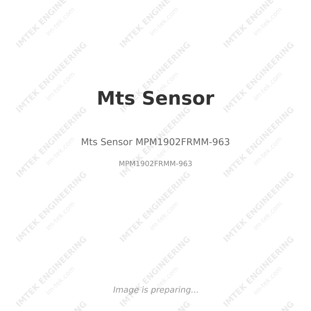 Mts Sensor Mts Sensor MPM1902FRMM-963 - MPM1902FRMM-963