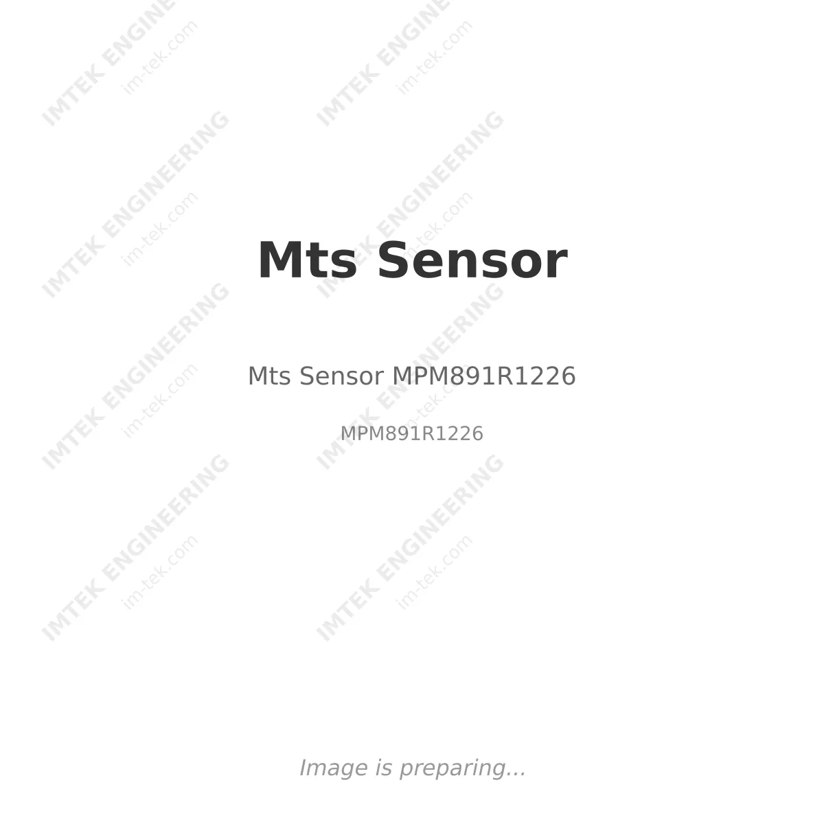 Mts Sensor Mts Sensor MPM891R1226 - MPM891R1226