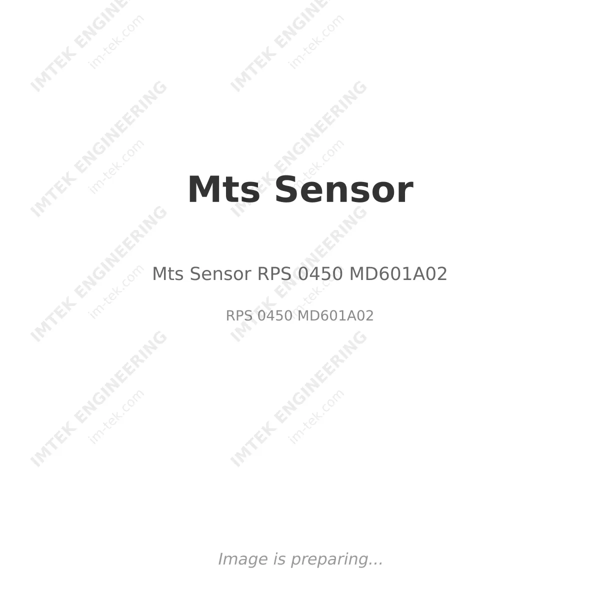 Mts Sensor Mts Sensor RPS 0450 MD601A02 - RPS 0450 MD601A02