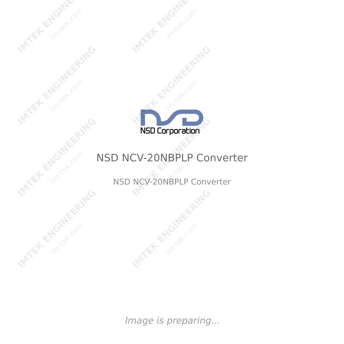 NSD NSD NCV-20NBPLP Converter - NSD NCV-20NBPLP Converter