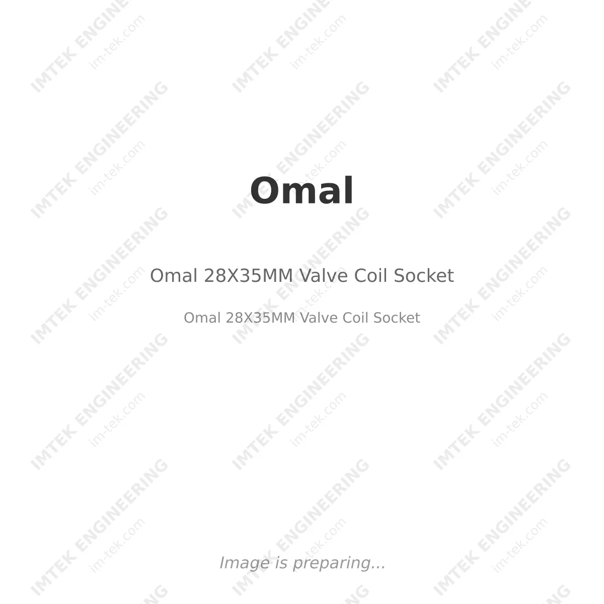 Omal Omal 28X35MM Valve Coil Socket - Omal 28X35MM  Valve Coil Socket