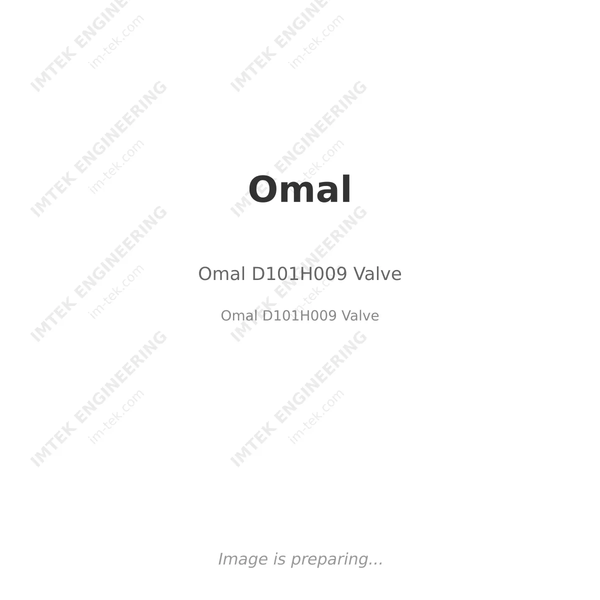 Omal Omal D101H009 Valve - Omal D101H009 Valve