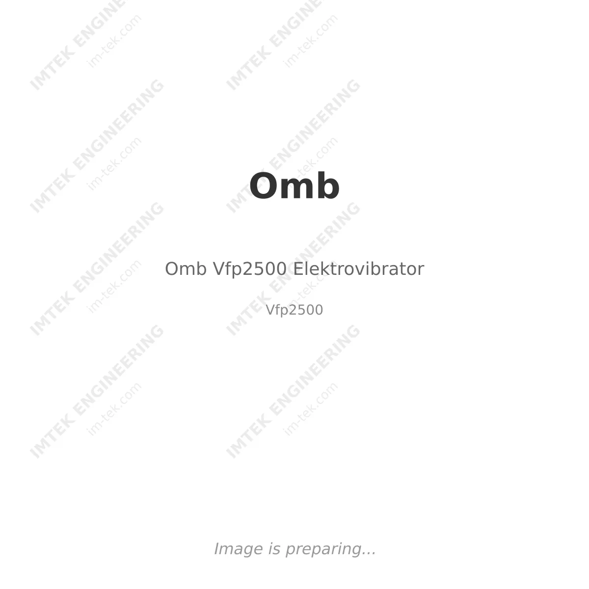 Omb Omb Vfp2500 Elektrovibrator - Vfp2500