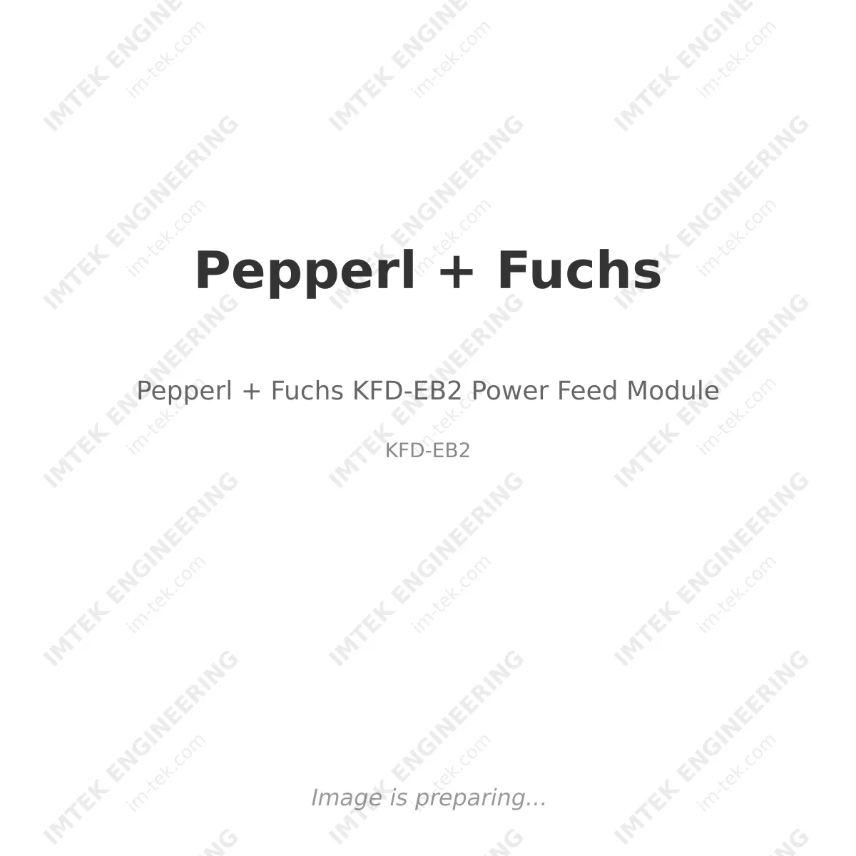 Pepperl + Fuchs Pepperl + Fuchs KFD-EB2 Power Feed Module - KFD-EB2