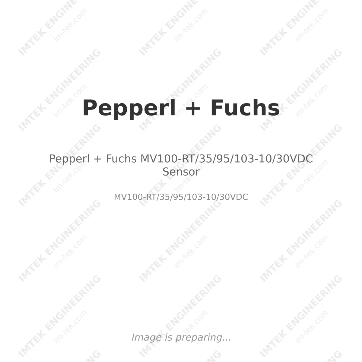 Pepperl + Fuchs Pepperl + Fuchs MV100-RT/35/95/103-10/30VDC Sensor - MV100-RT/35/95/103-10/30VDC