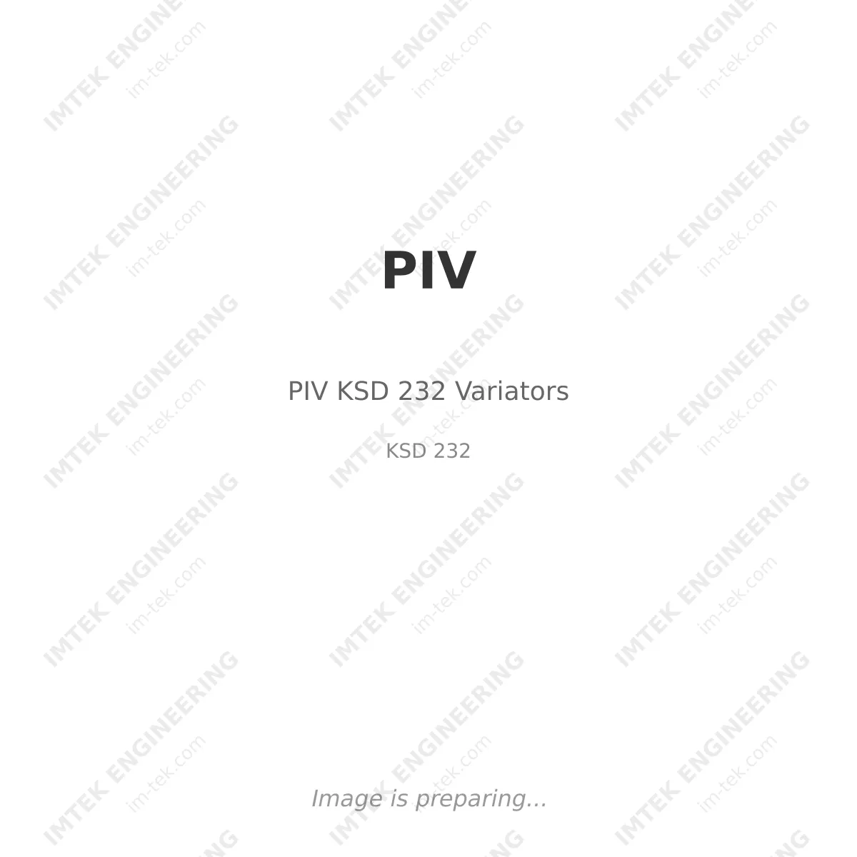 PIV PIV KSD 232 Variators - KSD 232