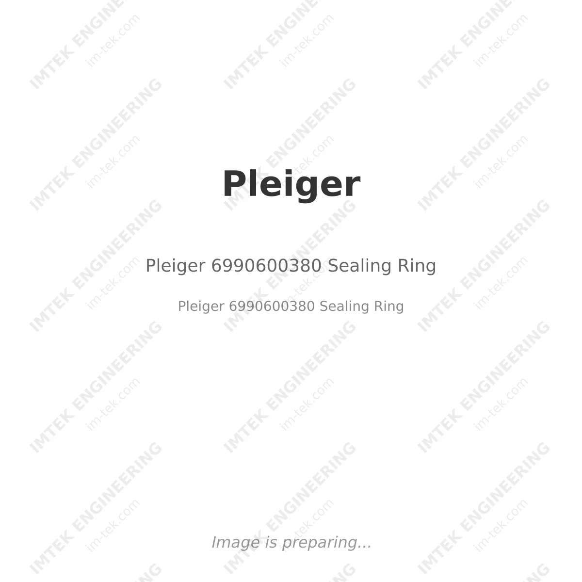 Pleiger Pleiger 6990600380 Sealing Ring - Pleiger 6990600380 Sealing Ring