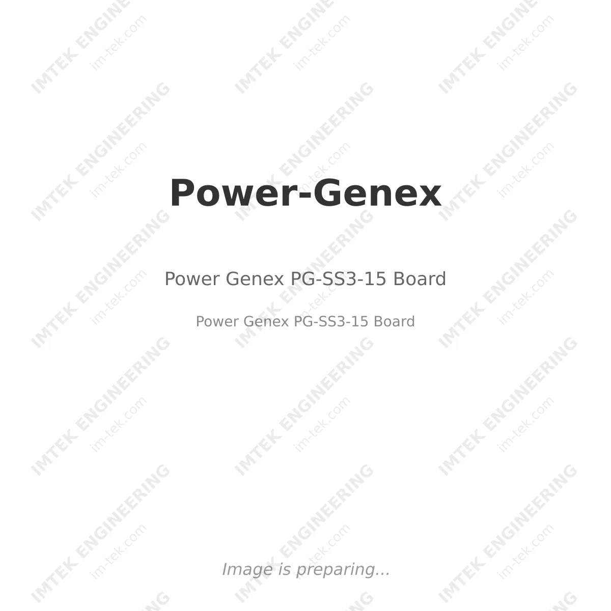 Power-Genex Power Genex PG-SS3-15 Board - Power Genex PG-SS3-15 Board