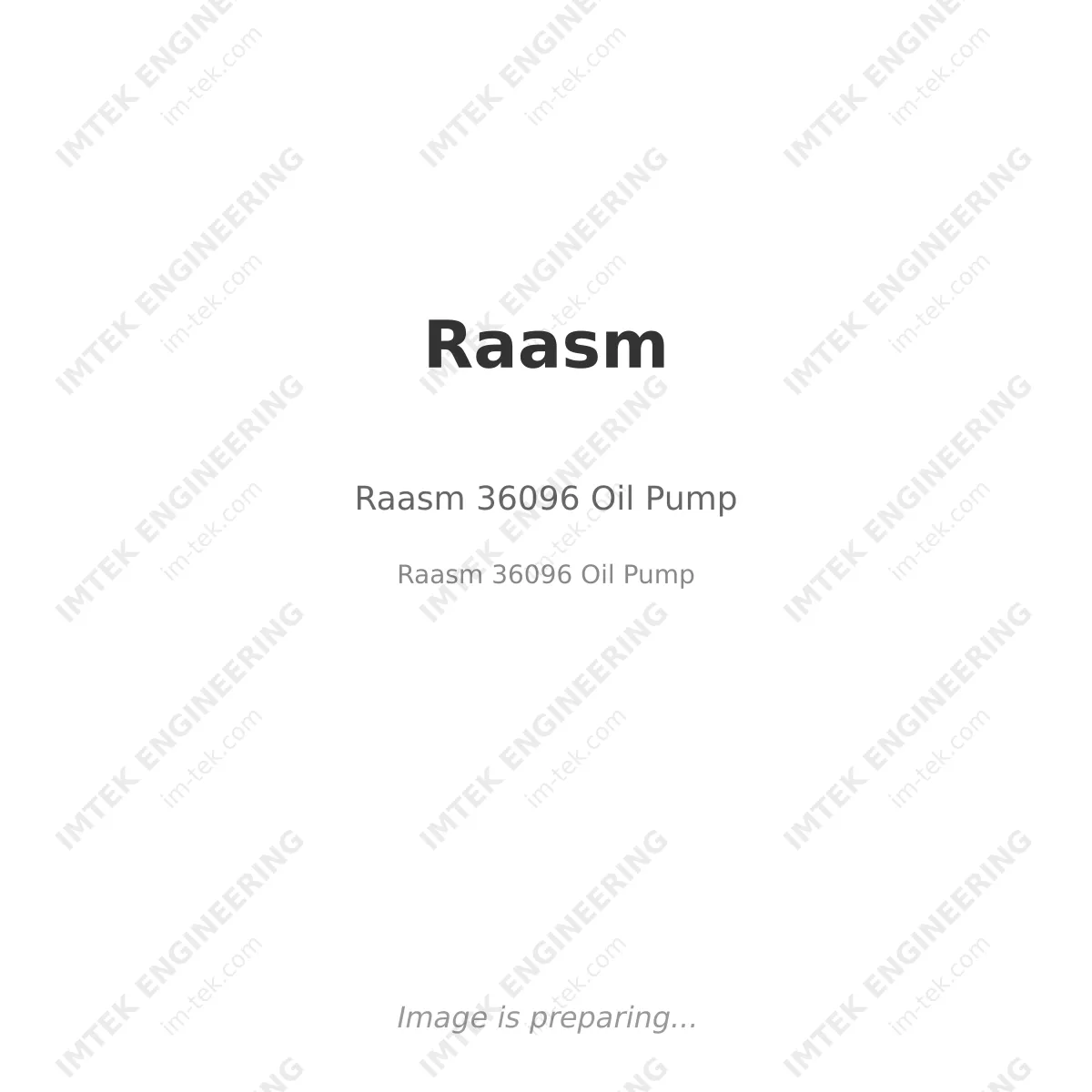 Raasm Raasm 36096 Oil Pump - Raasm 36096  Oil Pump