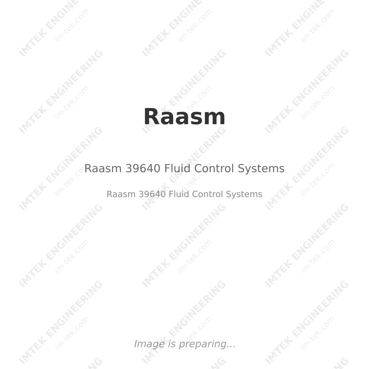 Raasm Raasm 39640 Fluid Control Systems - Raasm 39640 Fluid Control Systems