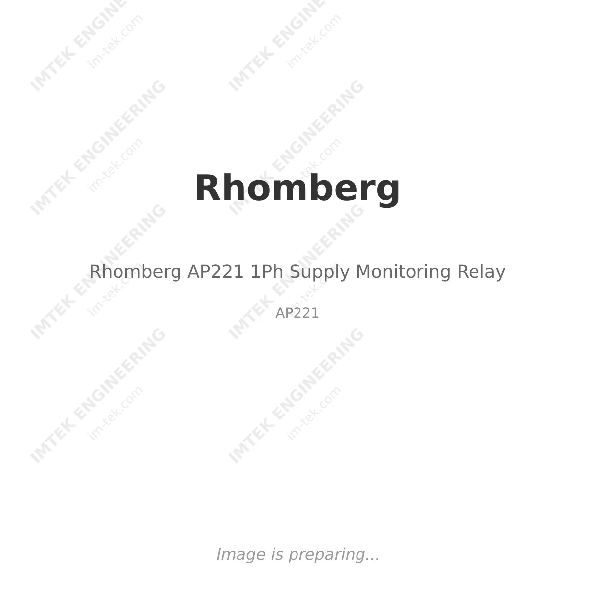 Rhomberg Rhomberg AP221 1Ph Supply Monitoring Relay - AP221