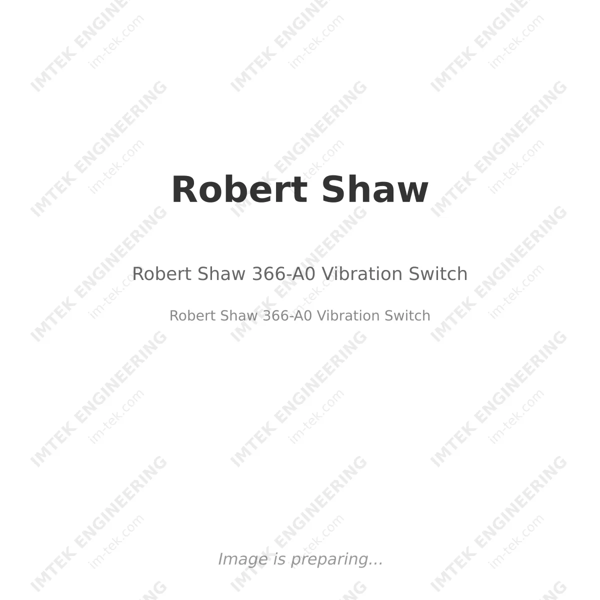 Robert Shaw Robert Shaw 366-A0 Vibration Switch - Robert Shaw 366-A0 Vibration Switch