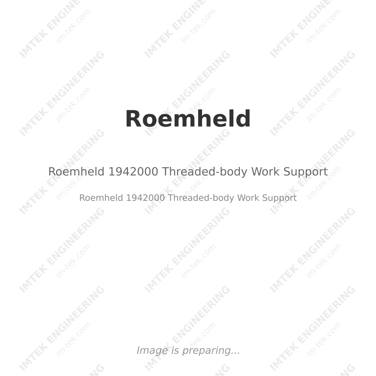 Roemheld Roemheld 1942000 Threaded-body Work Support - Roemheld 1942000 Threaded-body Work Support