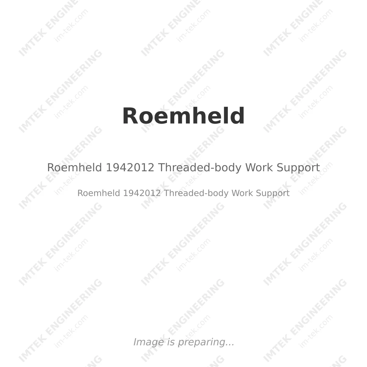 Roemheld Roemheld 1942012 Threaded-body Work Support - Roemheld 1942012 Threaded-body Work Support
