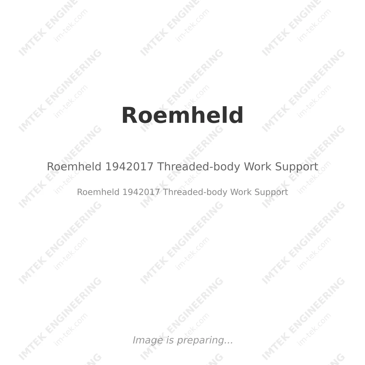 Roemheld Roemheld 1942017 Threaded-body Work Support - Roemheld 1942017 Threaded-body Work Support