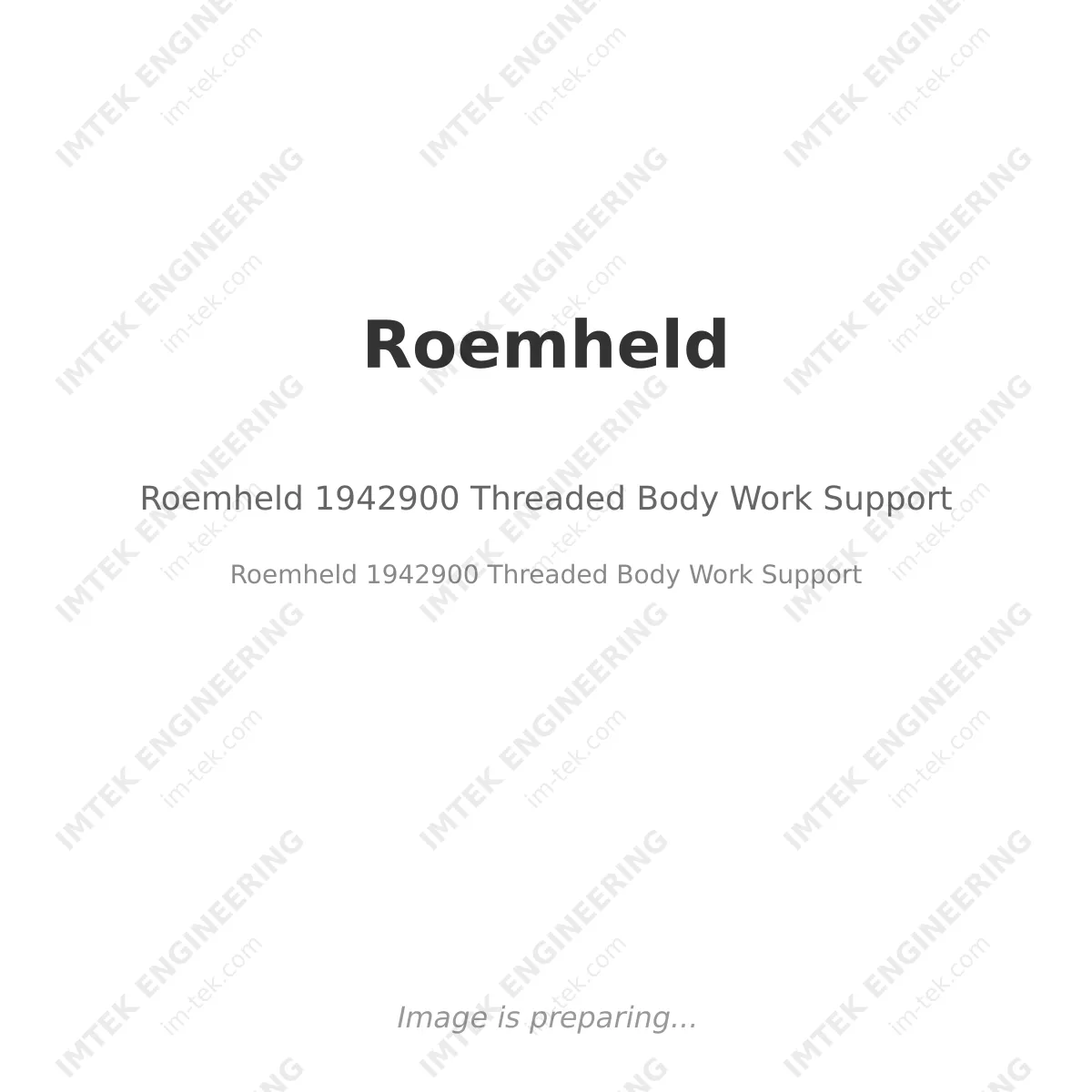 Roemheld Roemheld 1942900 Threaded Body Work Support - Roemheld 1942900 Threaded Body Work Support