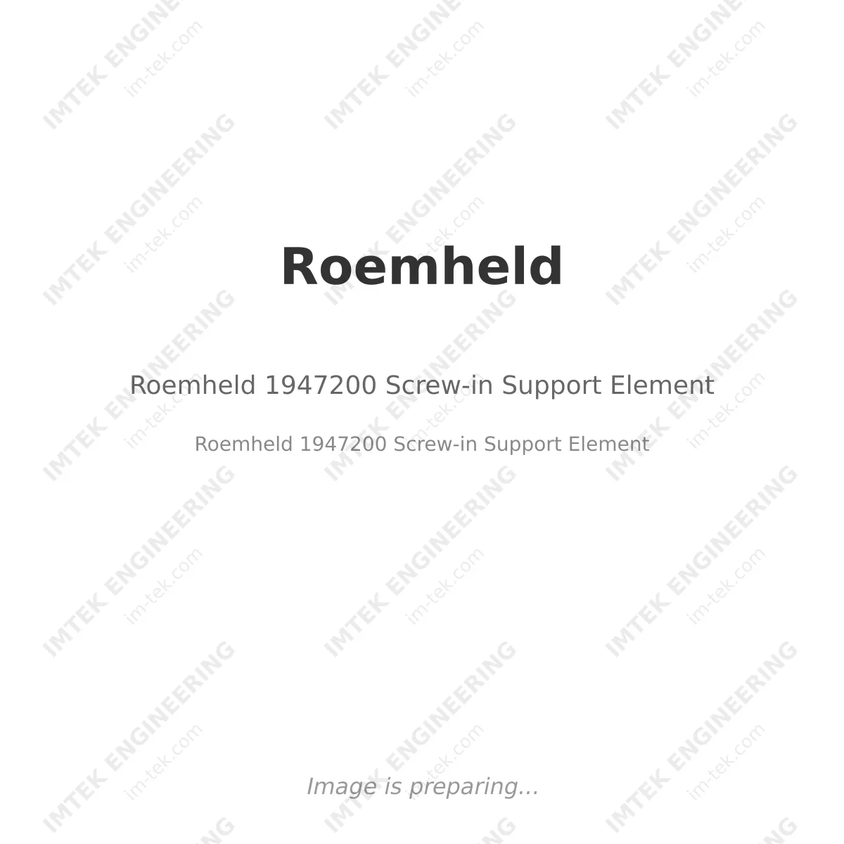 Roemheld Roemheld 1947200 Screw-in Support Element - Roemheld 1947200 Screw-in Support Element