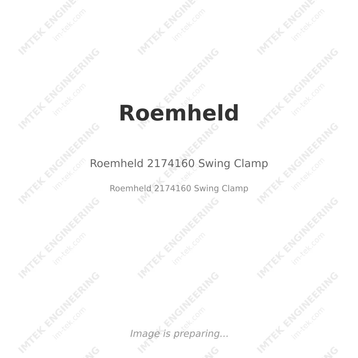 Roemheld Roemheld 2174160 Swing Clamp - Roemheld 2174160 Swing Clamp