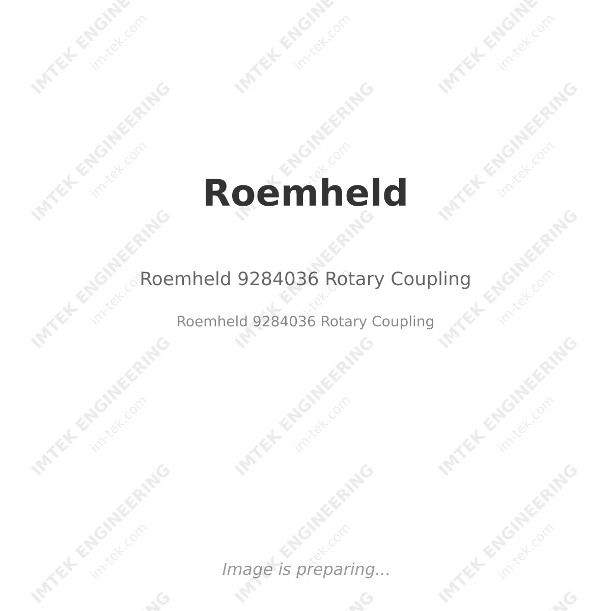 Roemheld Roemheld 9284036 Rotary Coupling - Roemheld 9284036 Rotary Coupling