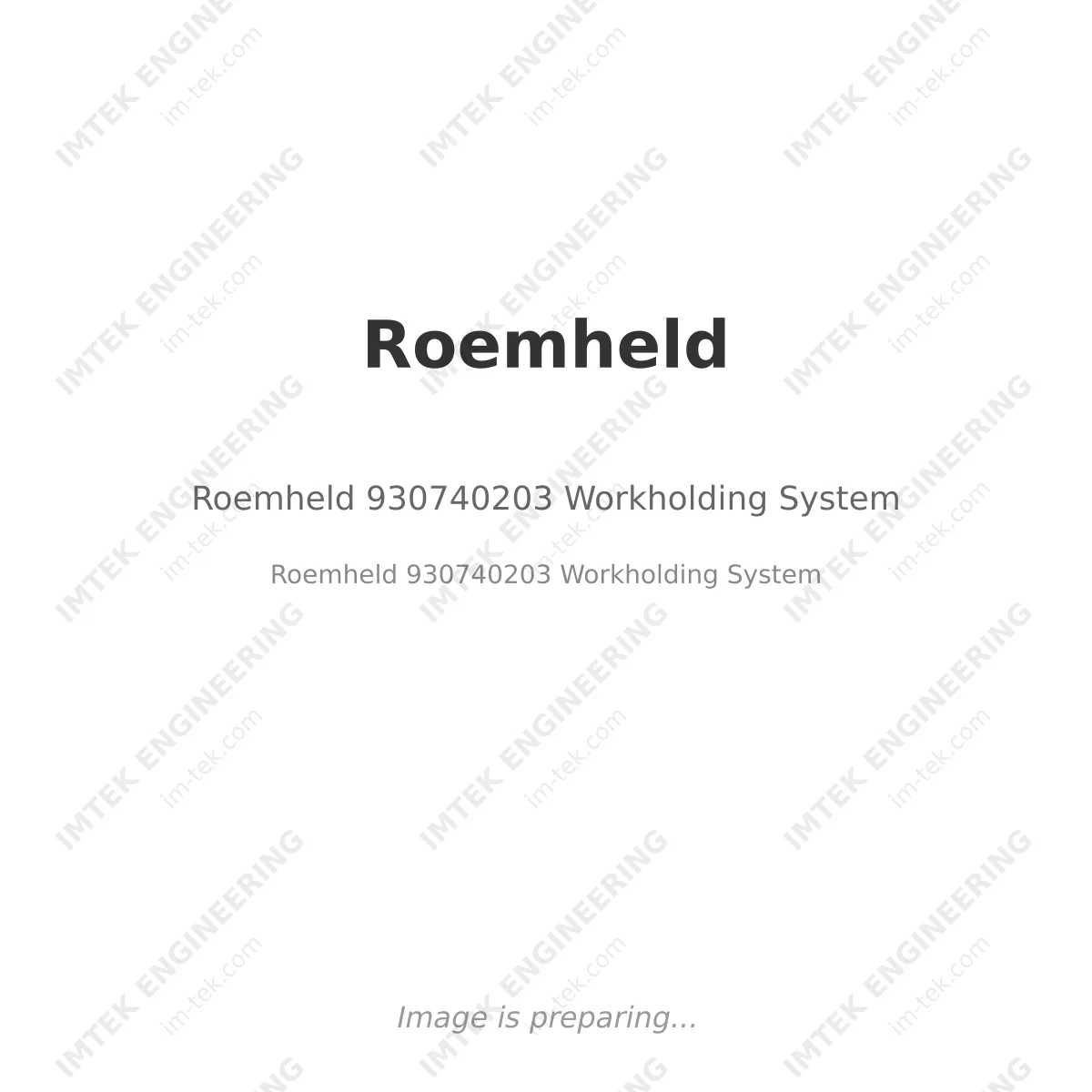 Roemheld Roemheld 930740203 Workholding System - Roemheld 930740203 Workholding System
