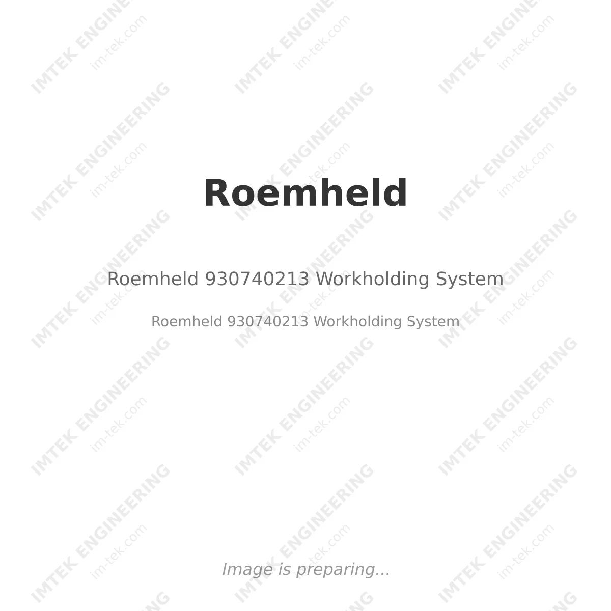 Roemheld Roemheld 930740213 Workholding System - Roemheld 930740213 Workholding System