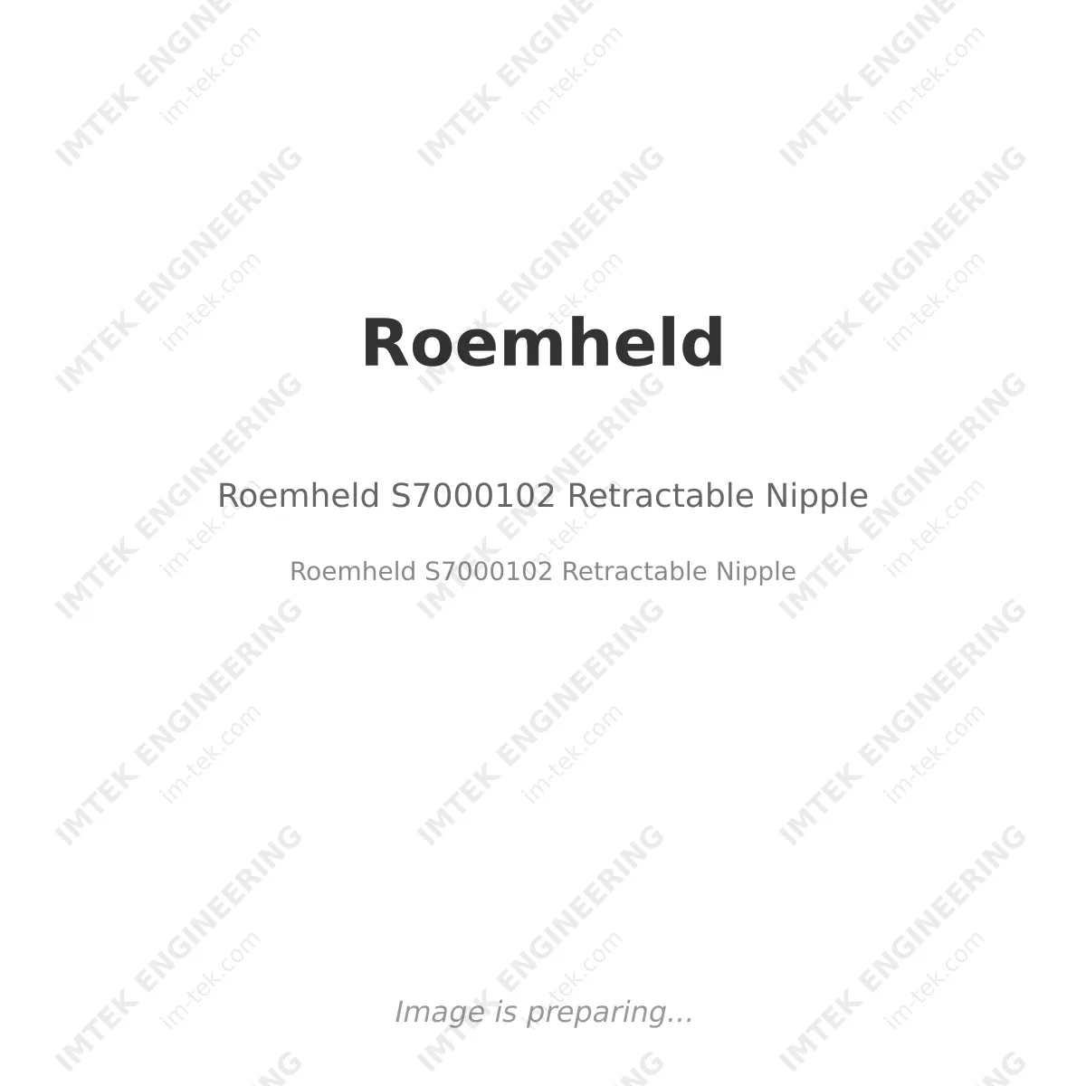Roemheld Roemheld S7000102 Retractable Nipple - Roemheld S7000102 Retractable Nipple