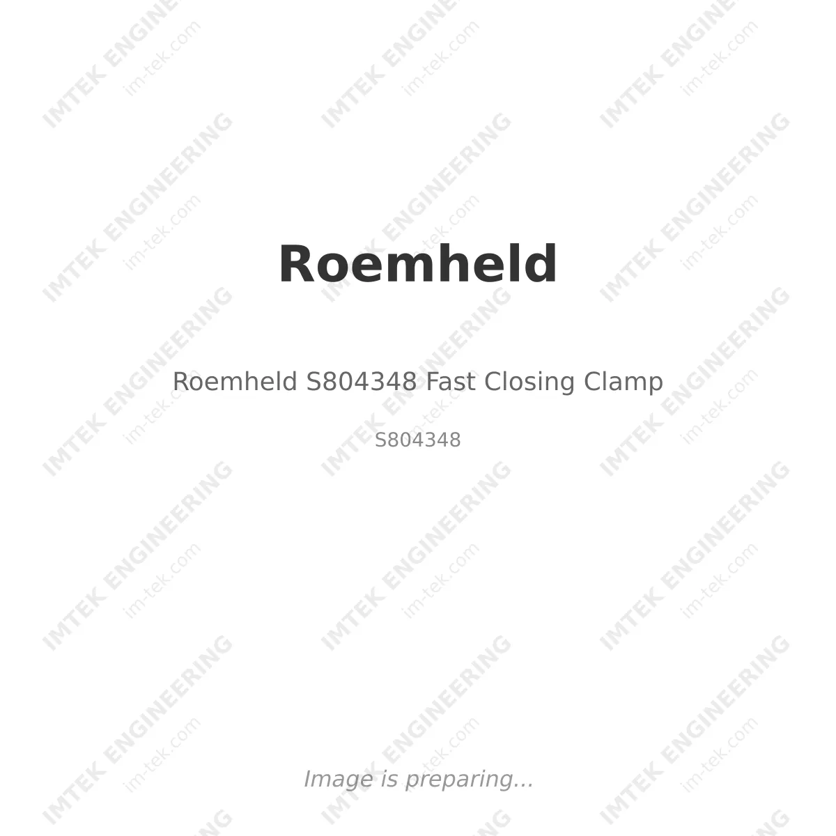 Roemheld Roemheld S804­348 Fast Closing Clamp - S804­348