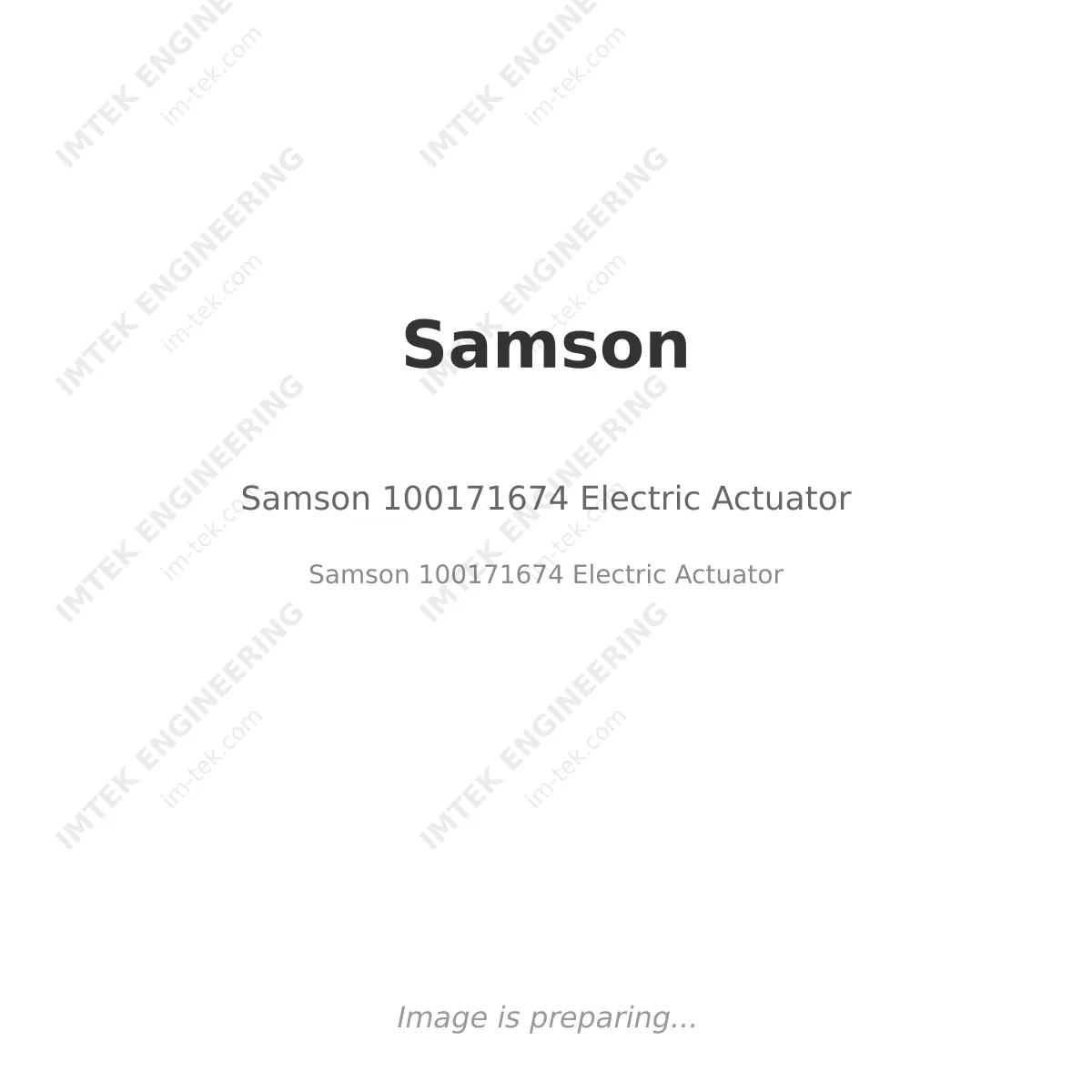 Samson Samson 100171674 Electric Actuator - Samson 100171674 Electric Actuator