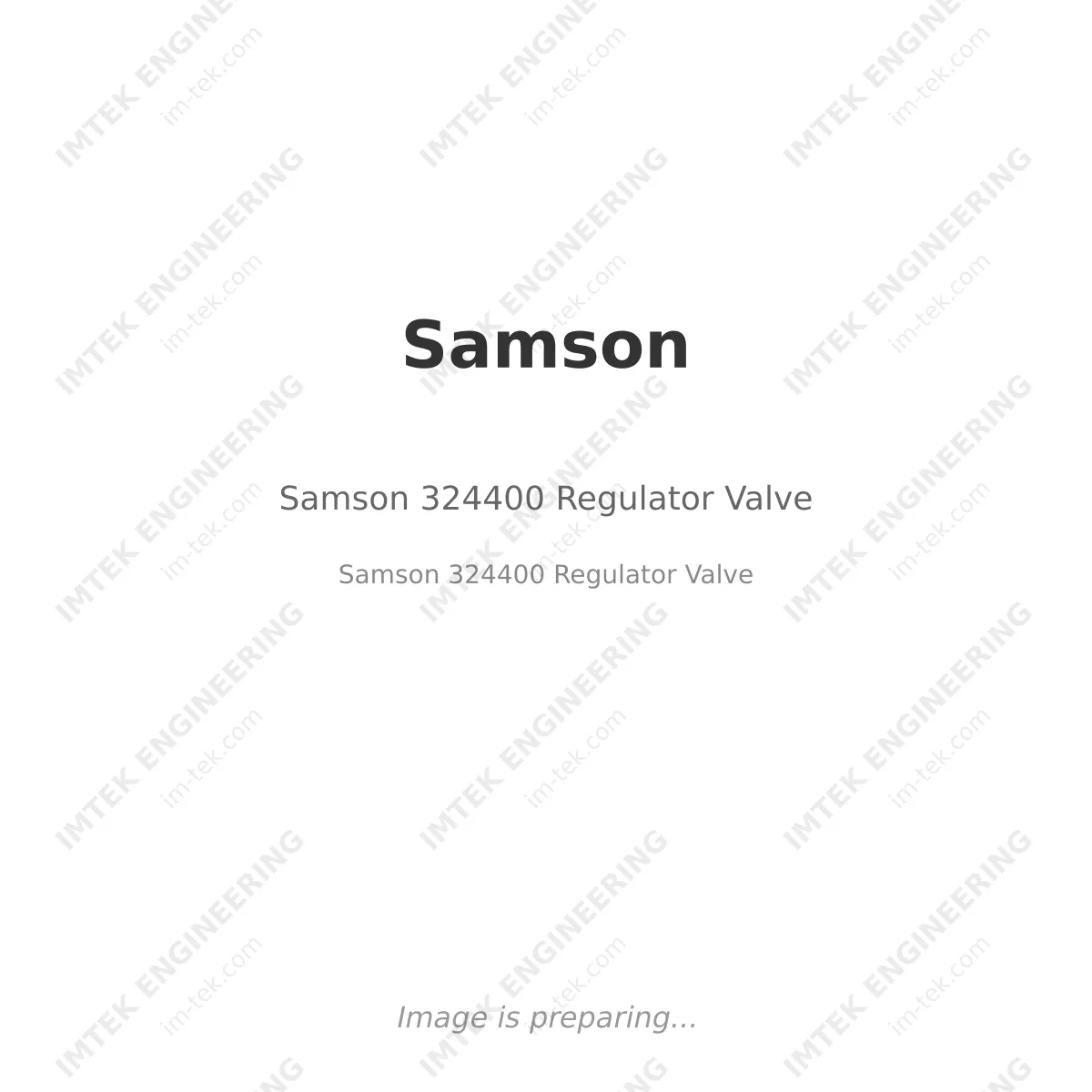 Samson Samson 324400 Regulator Valve - Samson 324400 Regulator Valve