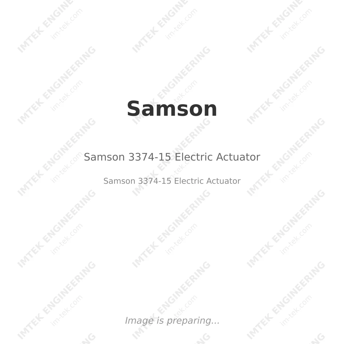 Samson Samson 3374-15 Electric Actuator - Samson 3374-15 Electric Actuator