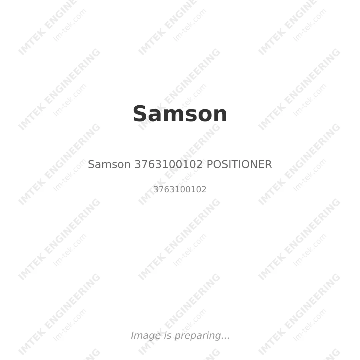 Samson Samson 3763100102 POSITIONER - 3763100102
