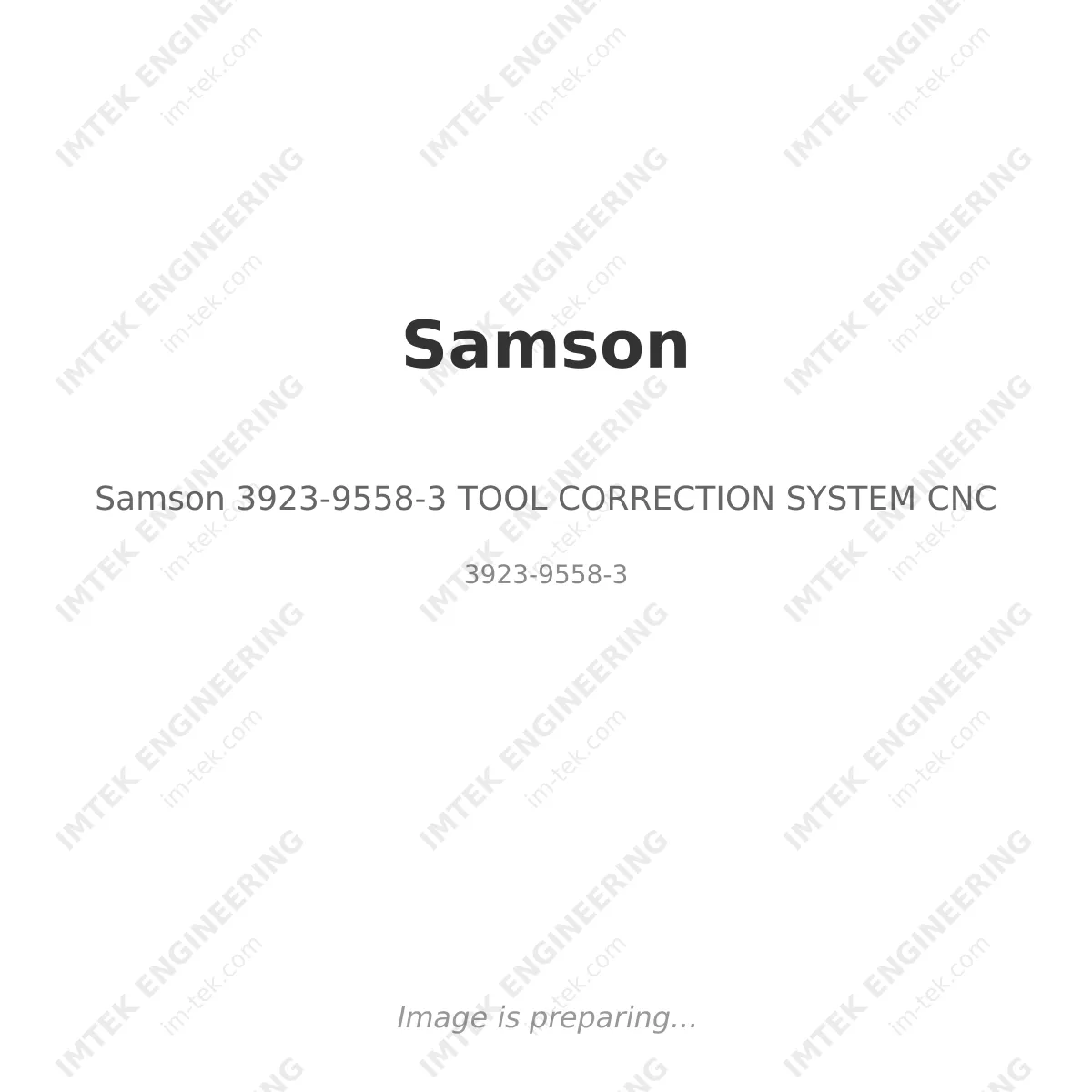 Samson Samson 3923-9558-3 TOOL CORRECTION SYSTEM CNC - 3923-9558-3
