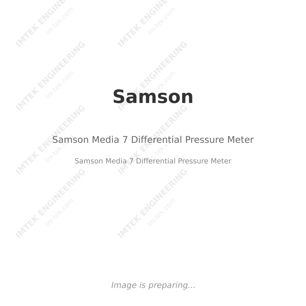 Samson Samson Media 7 Differential Pressure Meter - Samson Media 7  Differential Pressure Meter