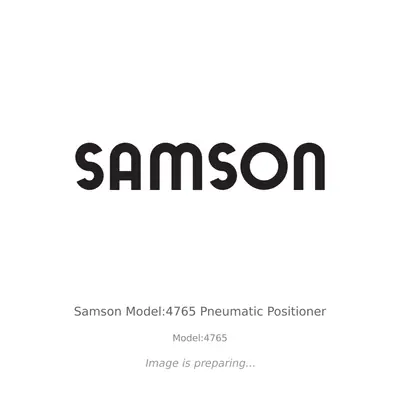 Samson Samson Model:4765 Pneumatic Positioner - Model:4765
