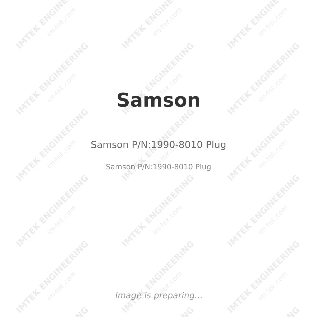 Samson Samson P/N:1990-8010 Plug - Samson P/N:1990-8010 Plug