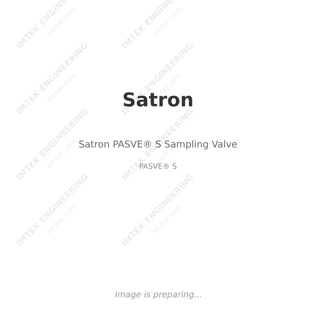 Satron Satron PASVE® S Sampling Valve - PASVE® S
