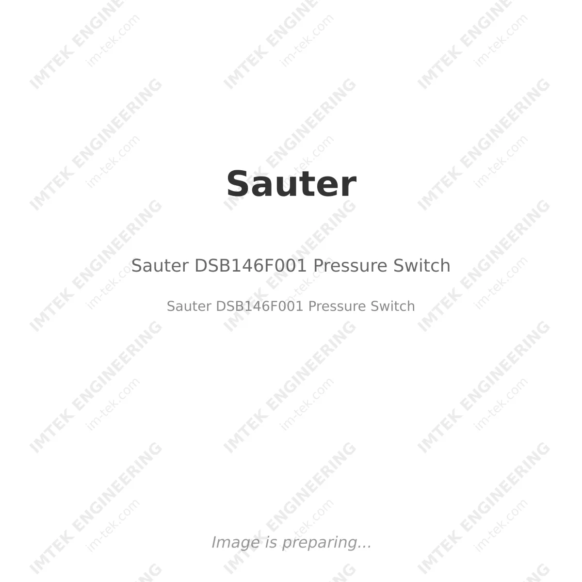 Sauter Sauter DSB146F001 Pressure Switch - Sauter DSB146F001 Pressure Switch