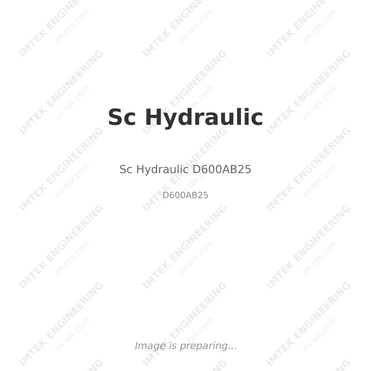 Sc Hydraulic Sc Hydraulic D600AB25 - D600AB25